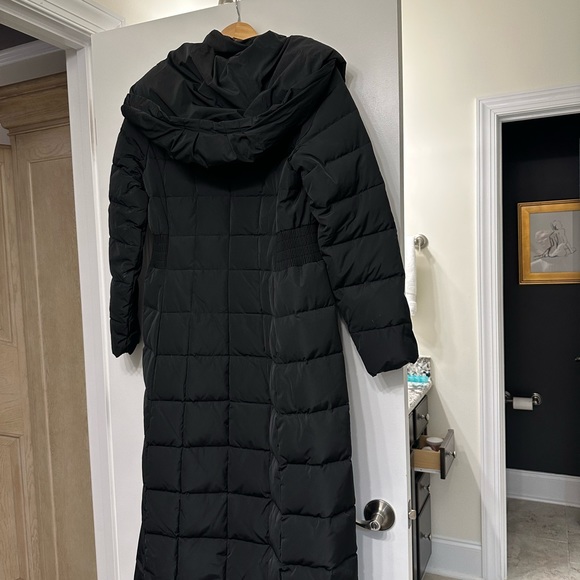 Cole Haan Black Long Puffer Coat - Picture 2 of 4